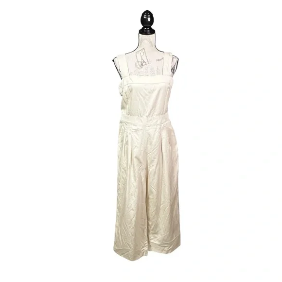 Cache Cream Square-Neck Cropped Jumpsuit - Picture 2 of 7